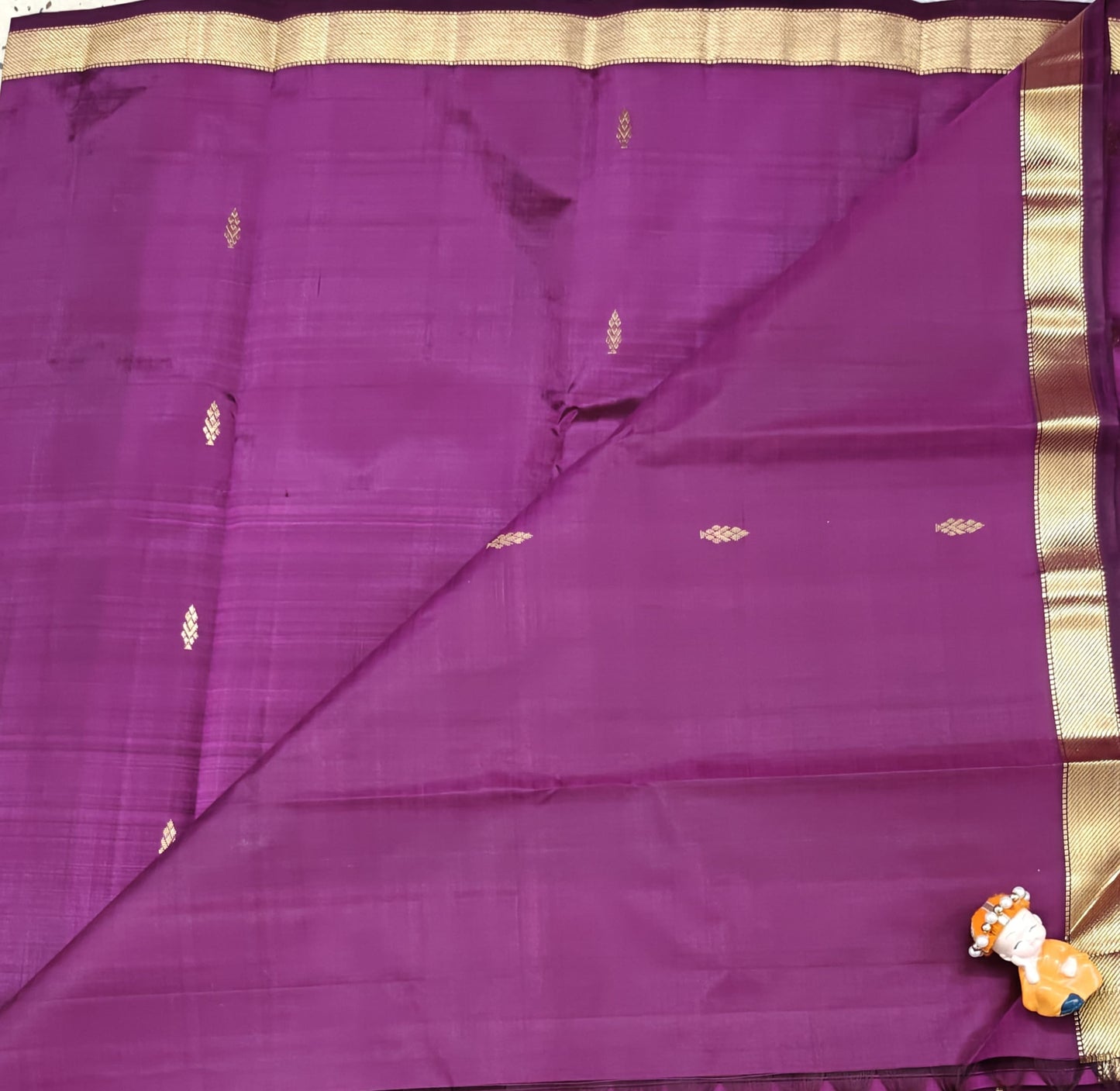 Wine Color Pure Silk Saree