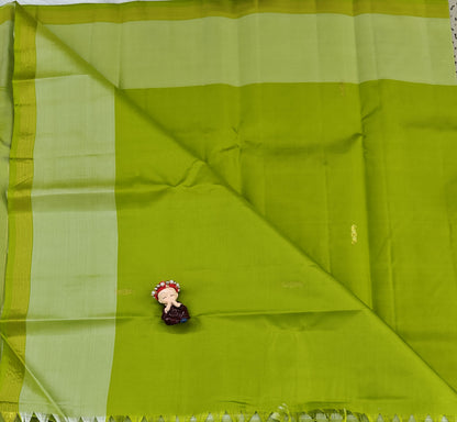 Pista Green Pure Silk Saree