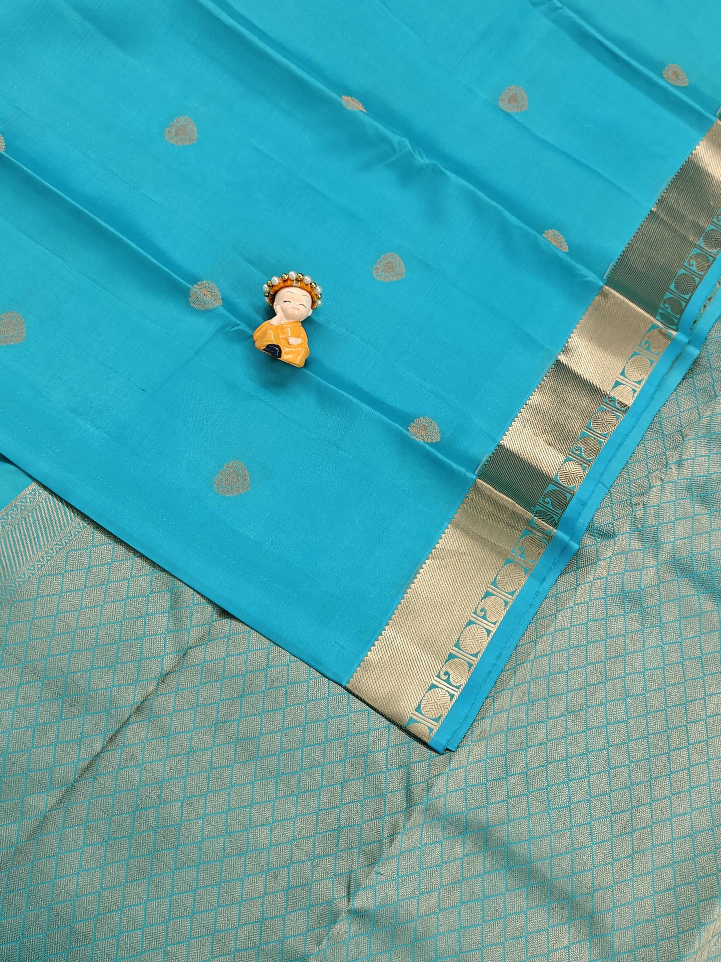 Sea Green Pure Silk Saree