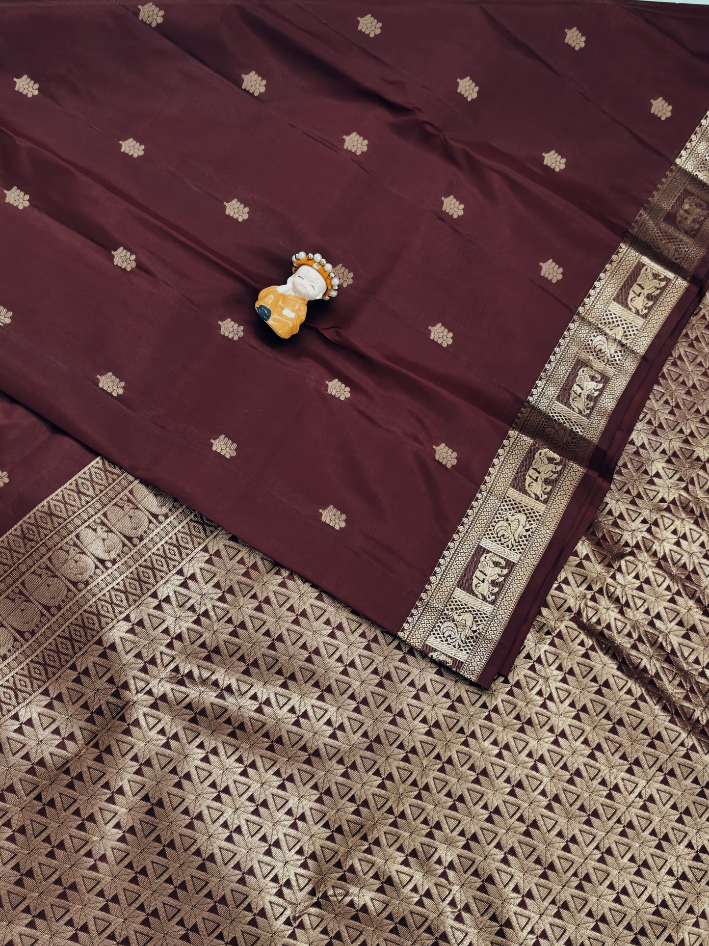 Maroon Pure Silk Saree