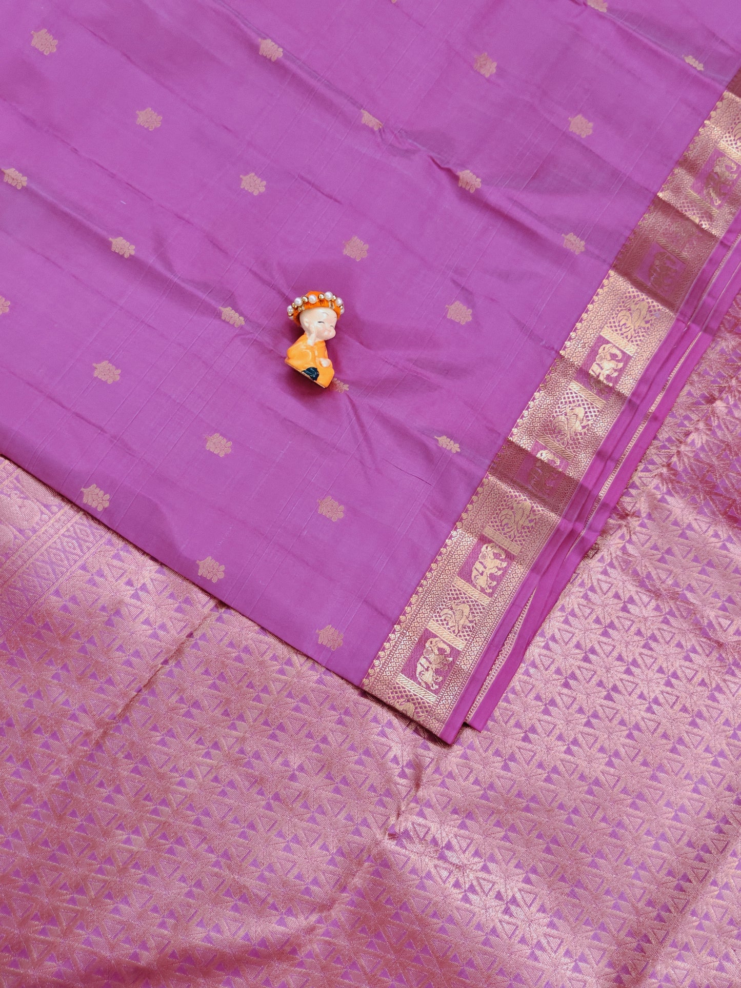 Lite Purple Pure Silk Saree