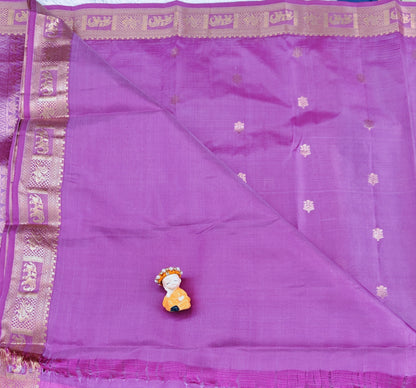 Lite Purple Pure Silk Saree