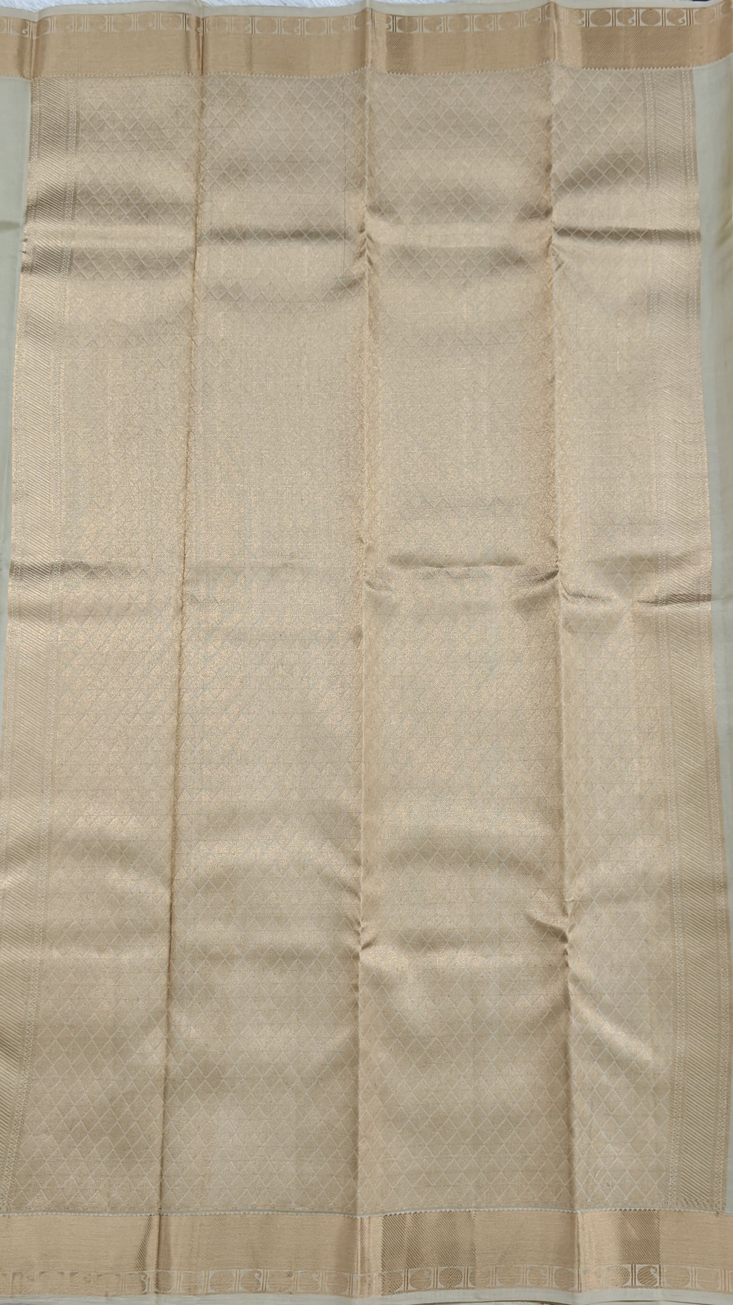 Cream Colour Pure Silk Saree