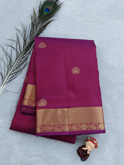 Purple Pure Silk Saree