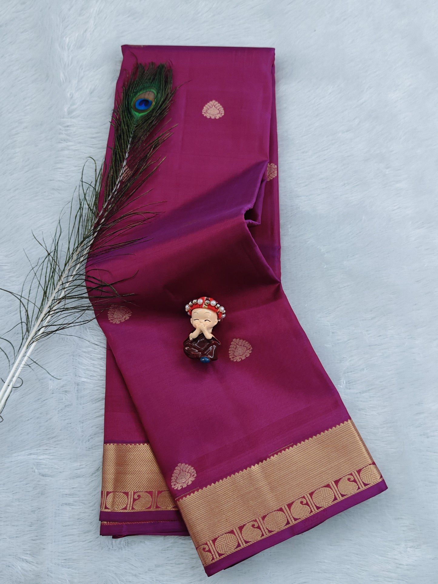 Purple Pure Silk Saree