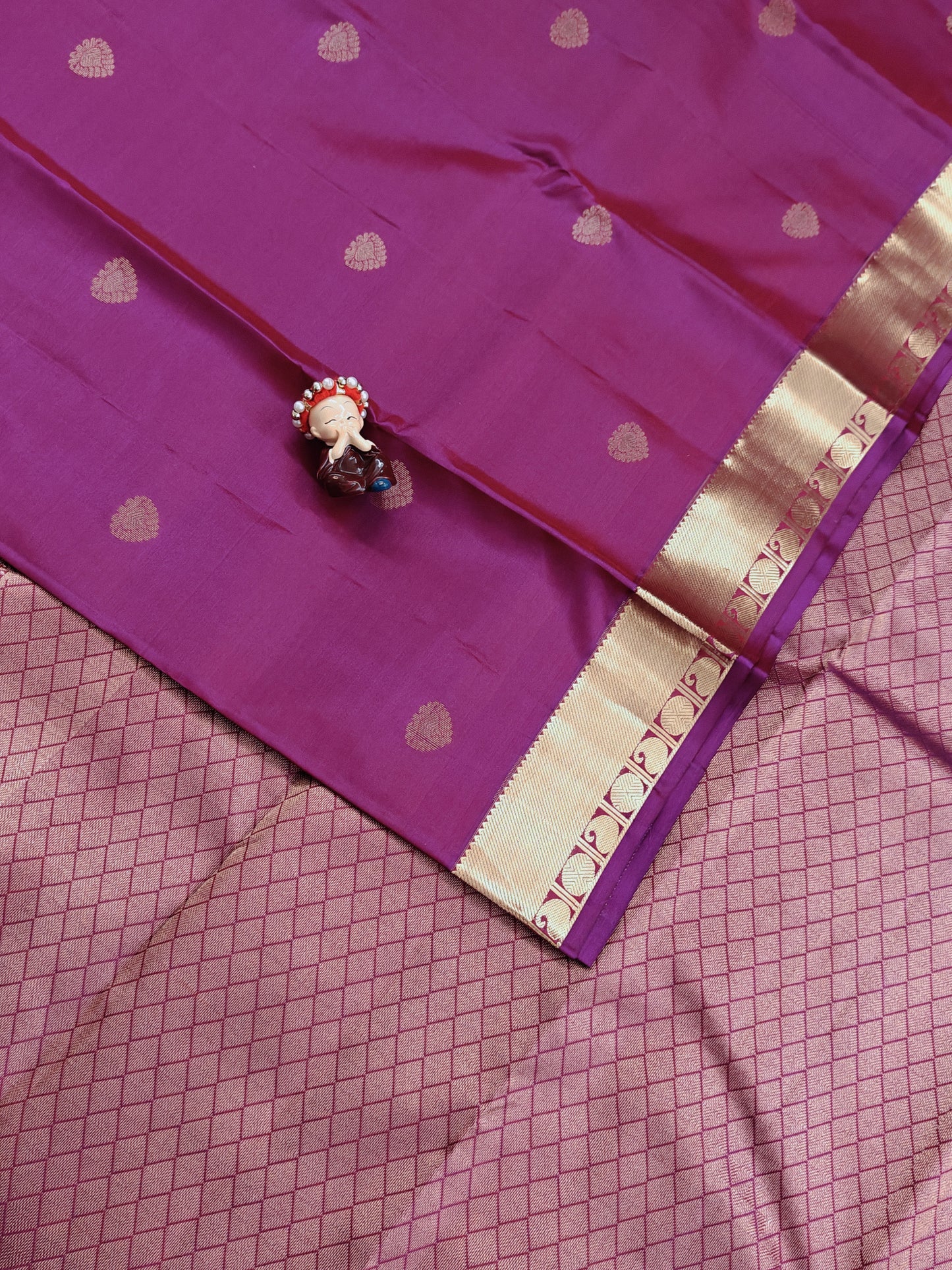 Purple Pure Silk Saree
