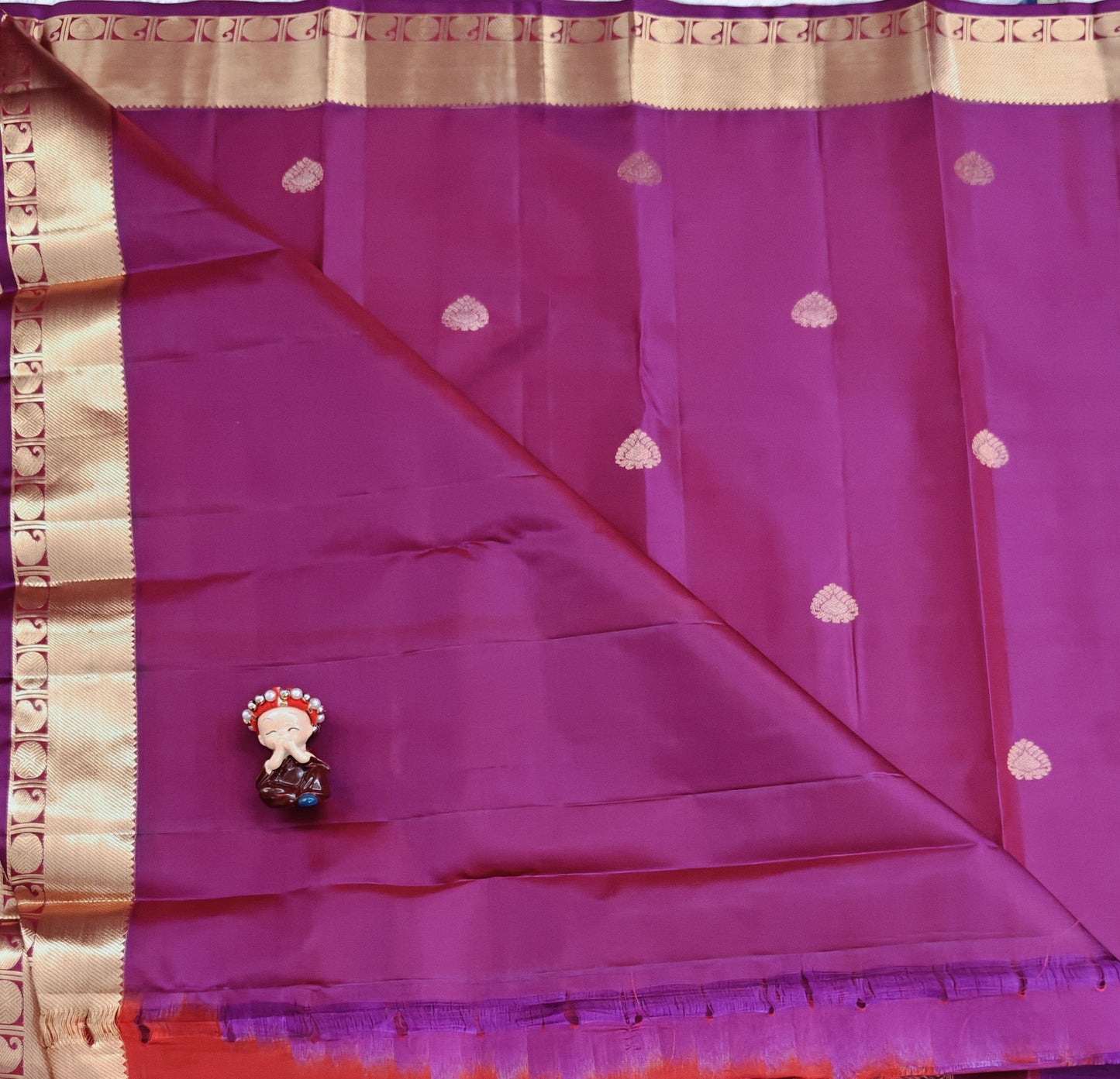 Purple Pure Silk Saree