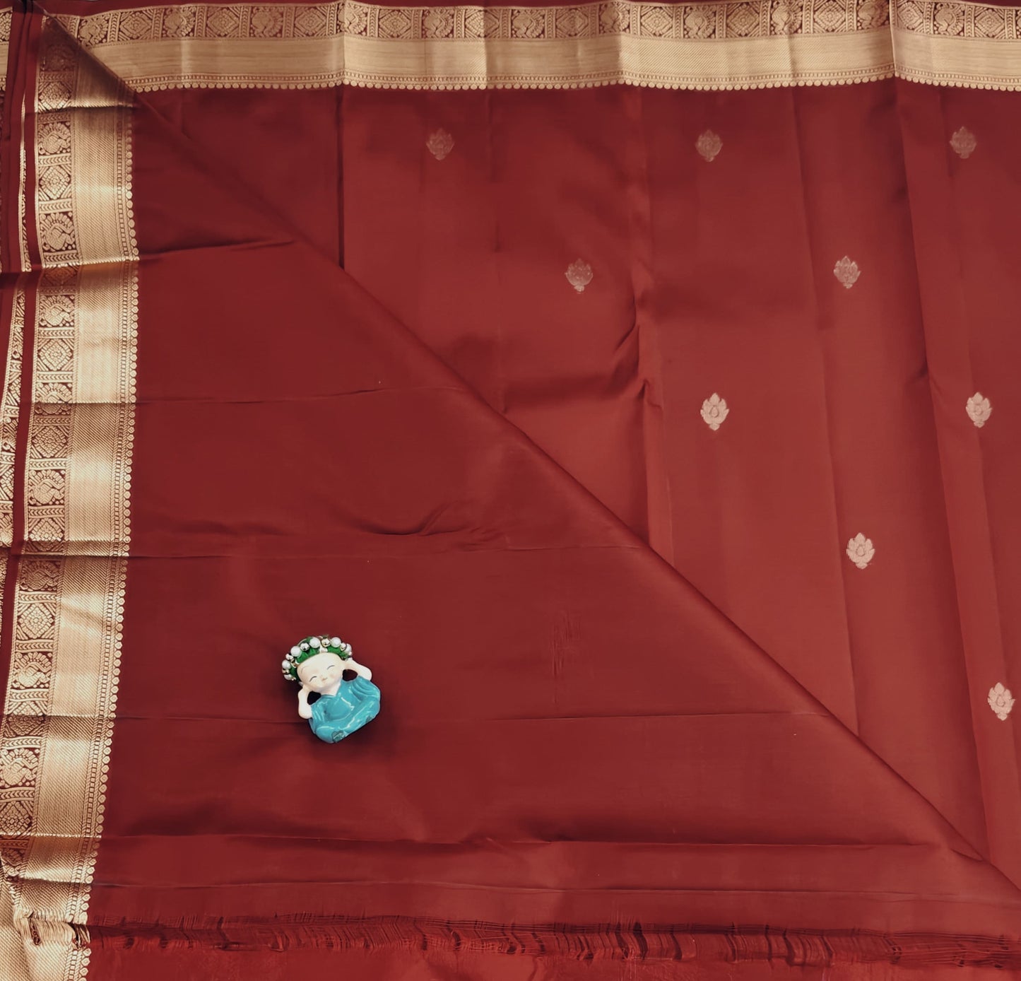 Maroon Pure Silk Saree