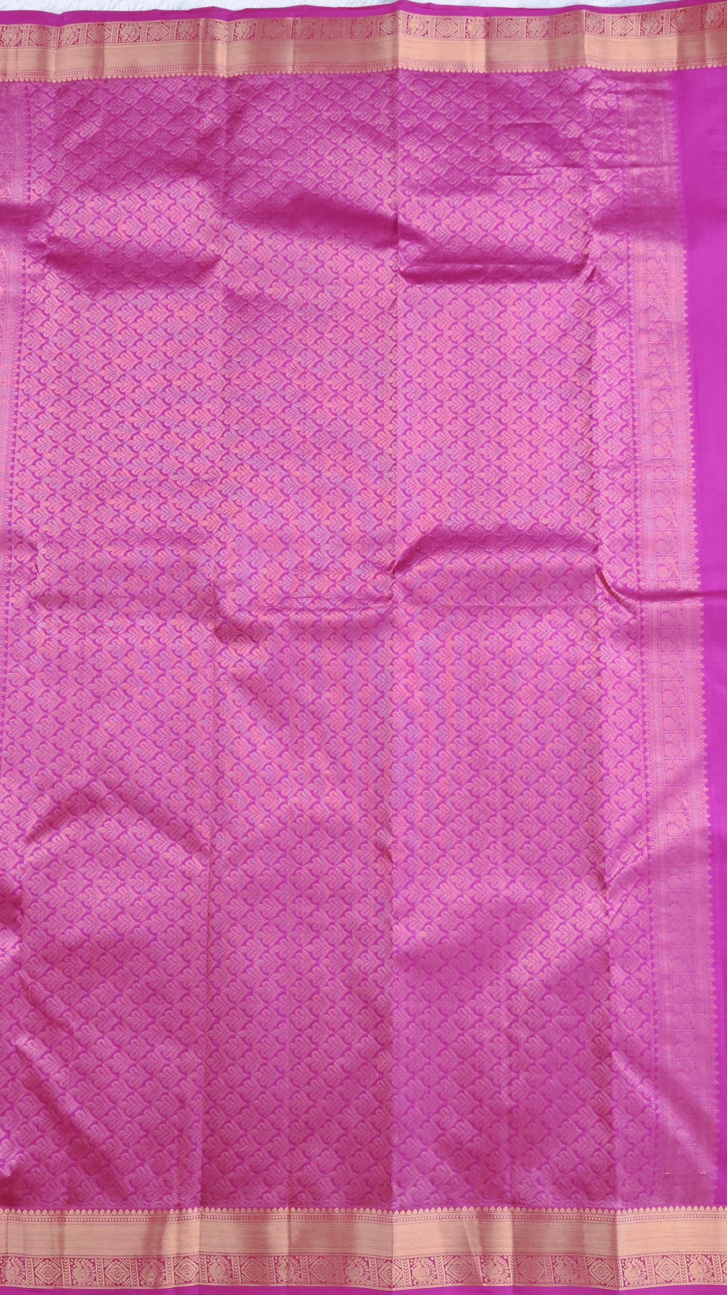 Magenta Pink Pure Silk Saree