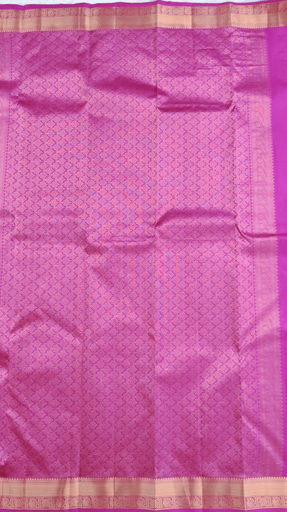 Magenta Pink Pure Silk Saree