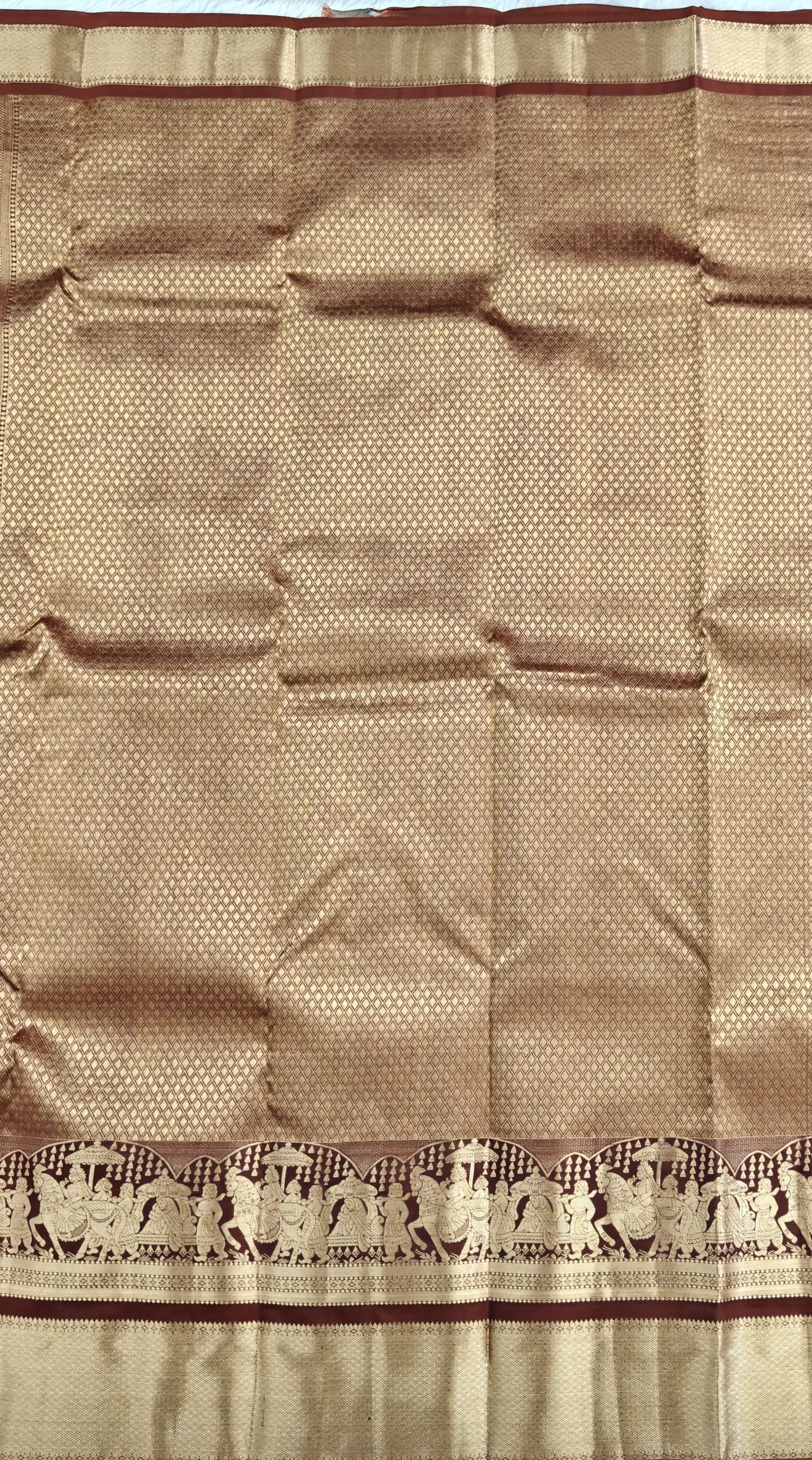 Coffee Brown Color Pure Silk Saree with Pallakku Border