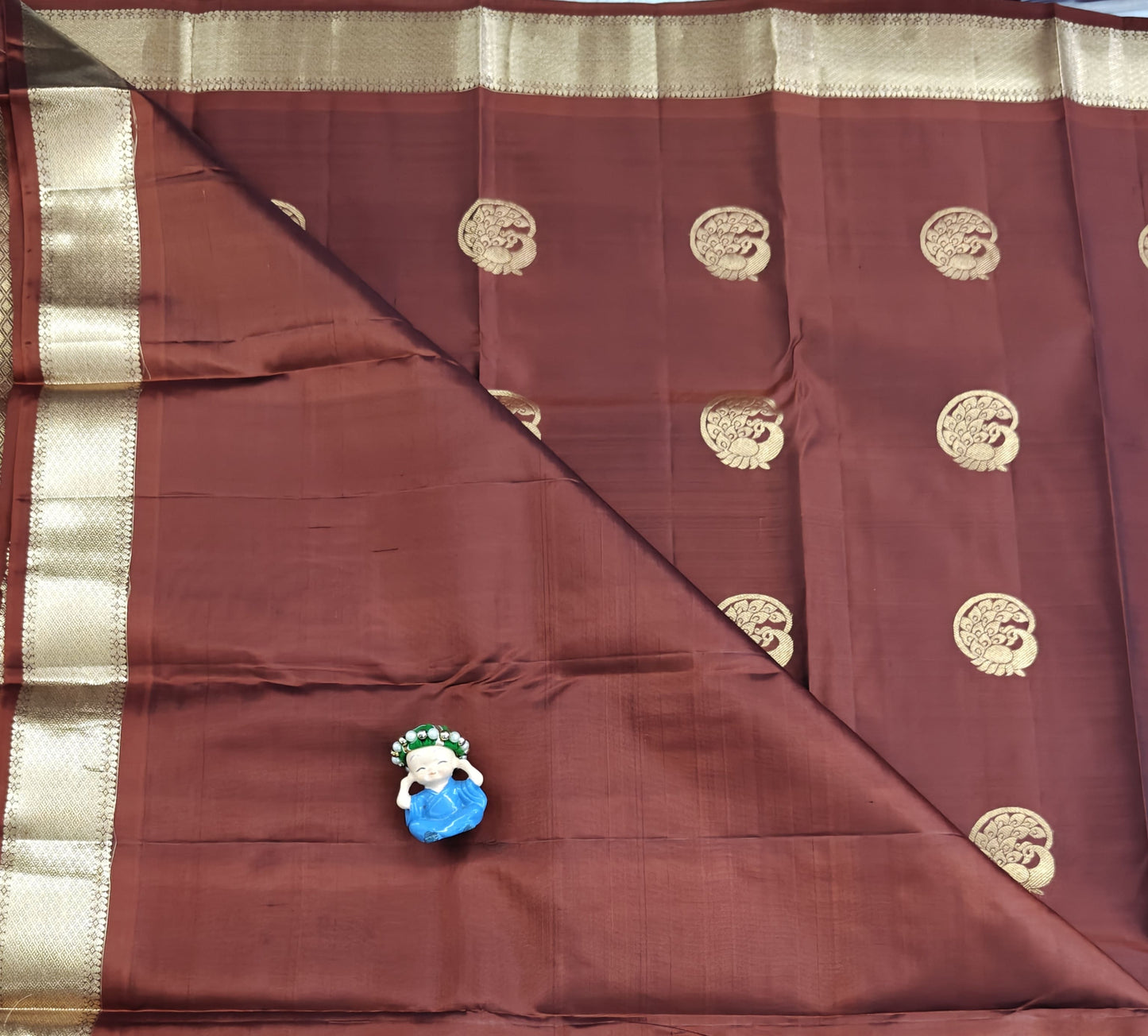 Coffee Brown Color Pure Silk Saree with Pallakku Border