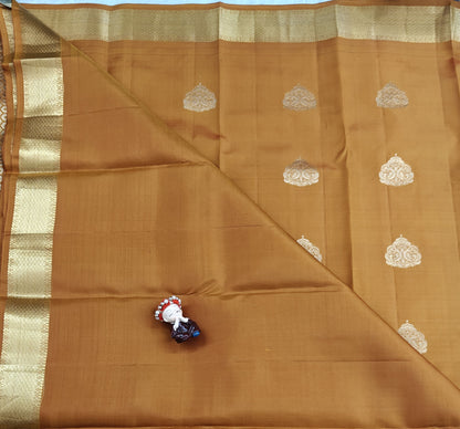 Mustard Yellow Pure Silk Saree with Pallakku Border