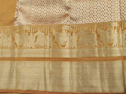 Mustard Yellow Pure Silk Saree with Pallakku Border