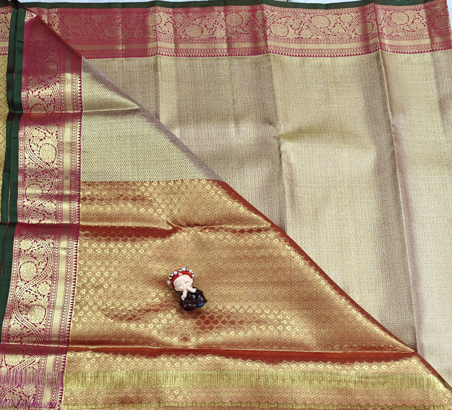 Gold Tissue Saree with Long Border