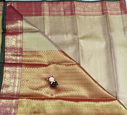 Gold Tissue Saree with Long Border