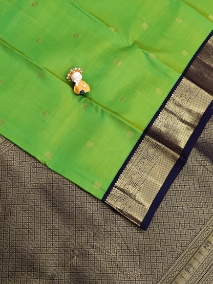 Parrot Green Korvai Saree