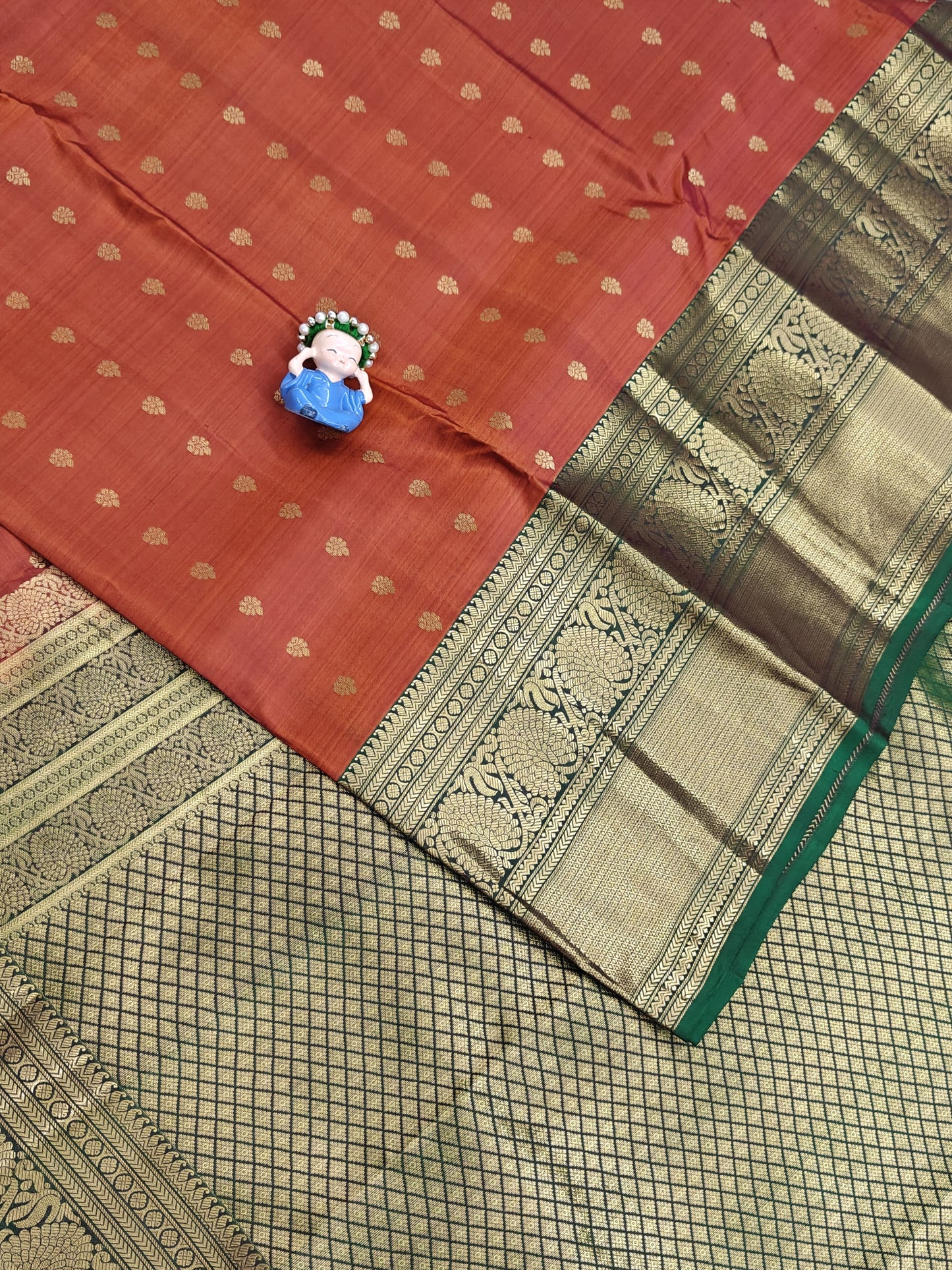 Mustard Pure Silk Saree