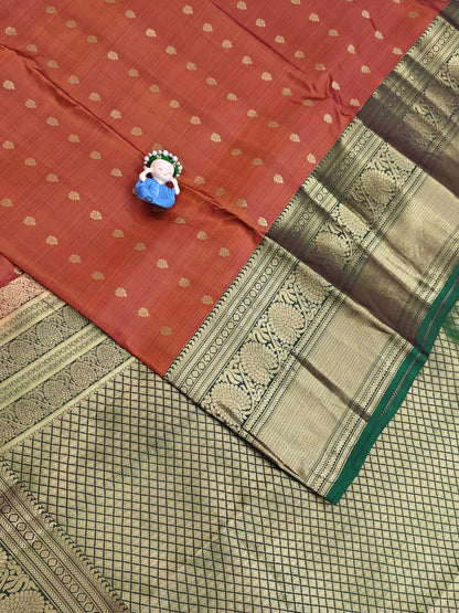 Mustard Pure Silk Saree