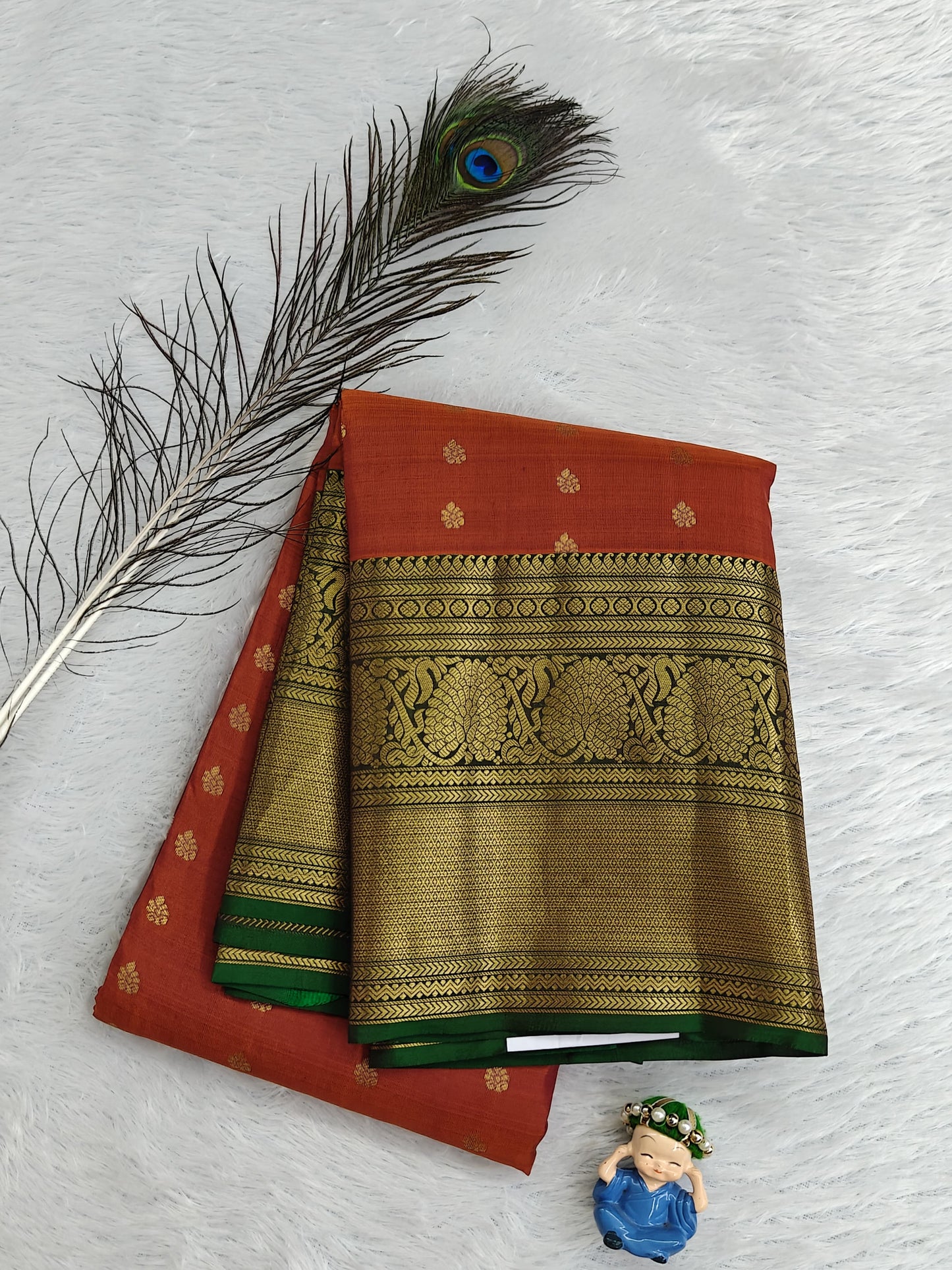 Mustard Pure Silk Saree