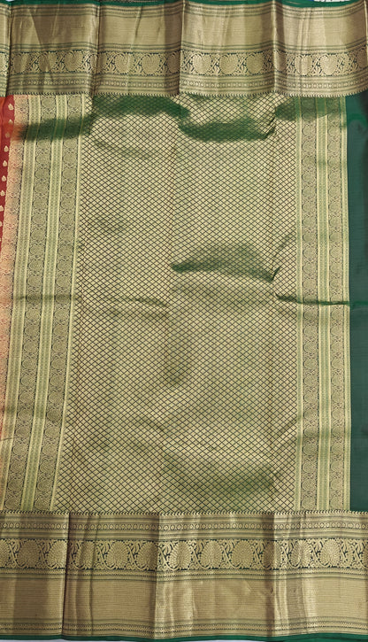 Mustard Pure Silk Saree