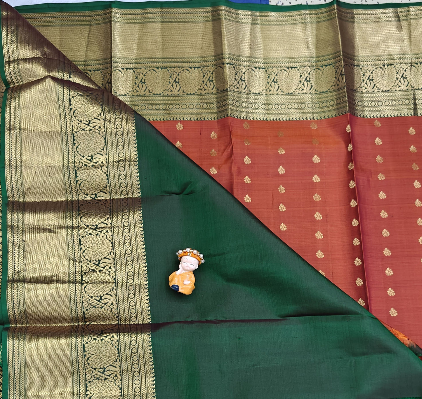 Mustard Pure Silk Saree