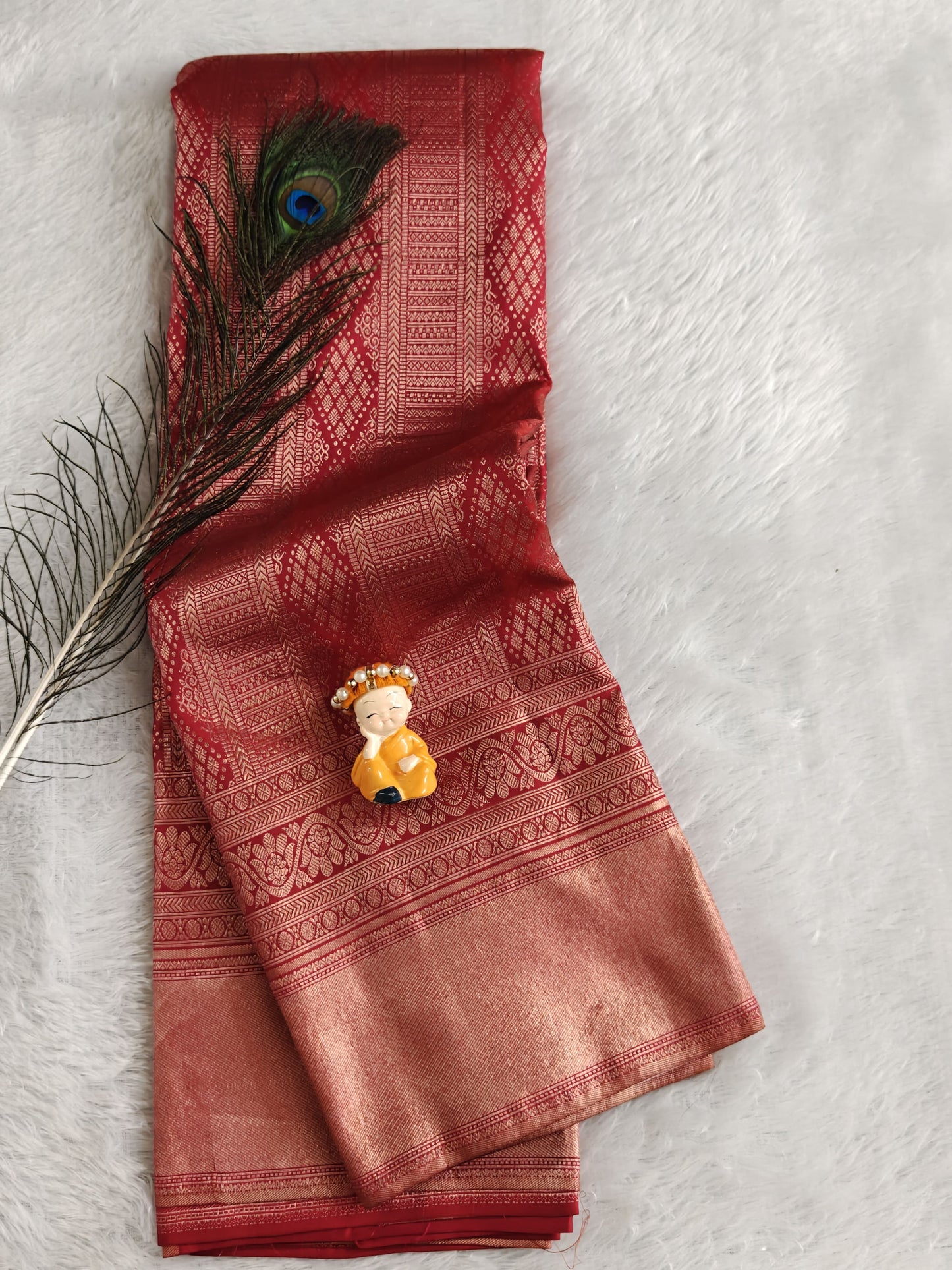Red Pure Bridal Silk Saree