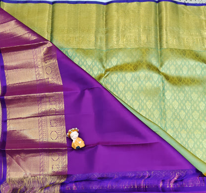 Lite Green Pure Bridal Silk Saree