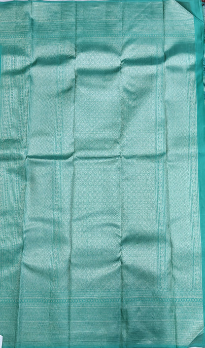 Sea Green with Soft Silvery Sheen Bridal Saree