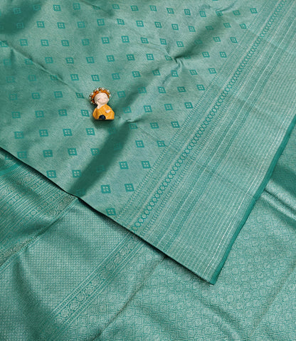 Sea Green with Soft Silvery Sheen Bridal Saree