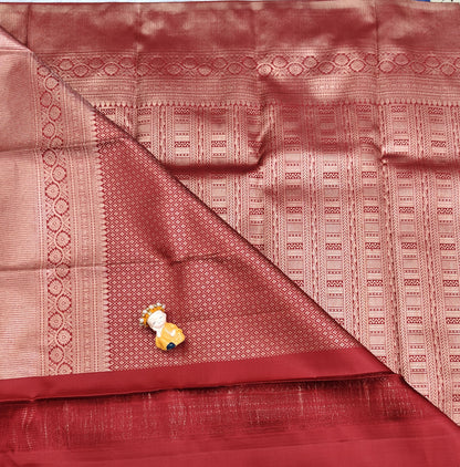 Maroon Pure Bridal Silk Saree