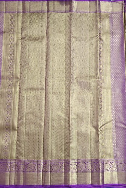 Purple with Gold Shade Pure Tissue Saree
