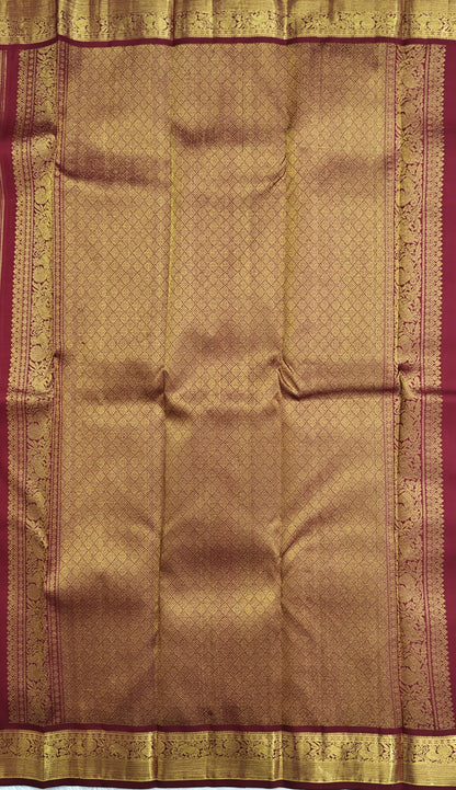 Maroon Pure Silk Saree