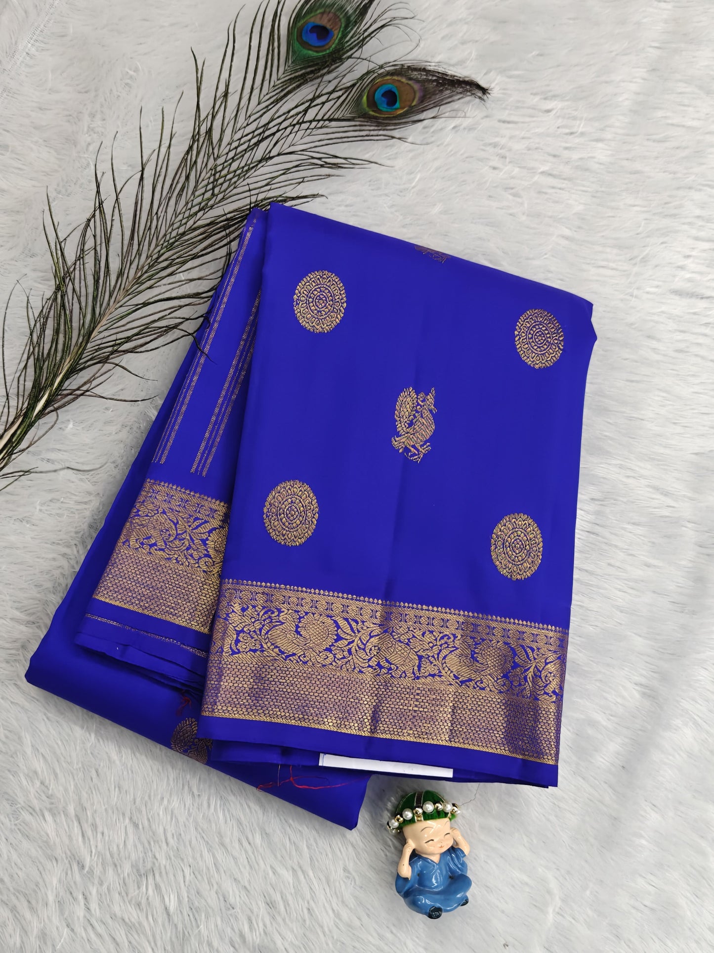 Royal Blue Pure Silk Saree