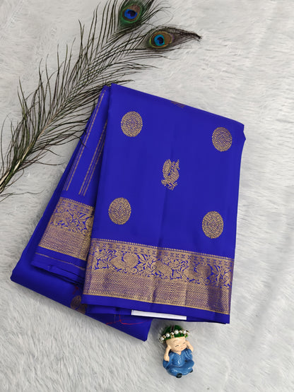 Royal Blue Pure Silk Saree