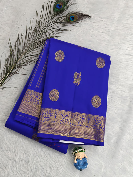 Royal Blue Pure Silk Saree