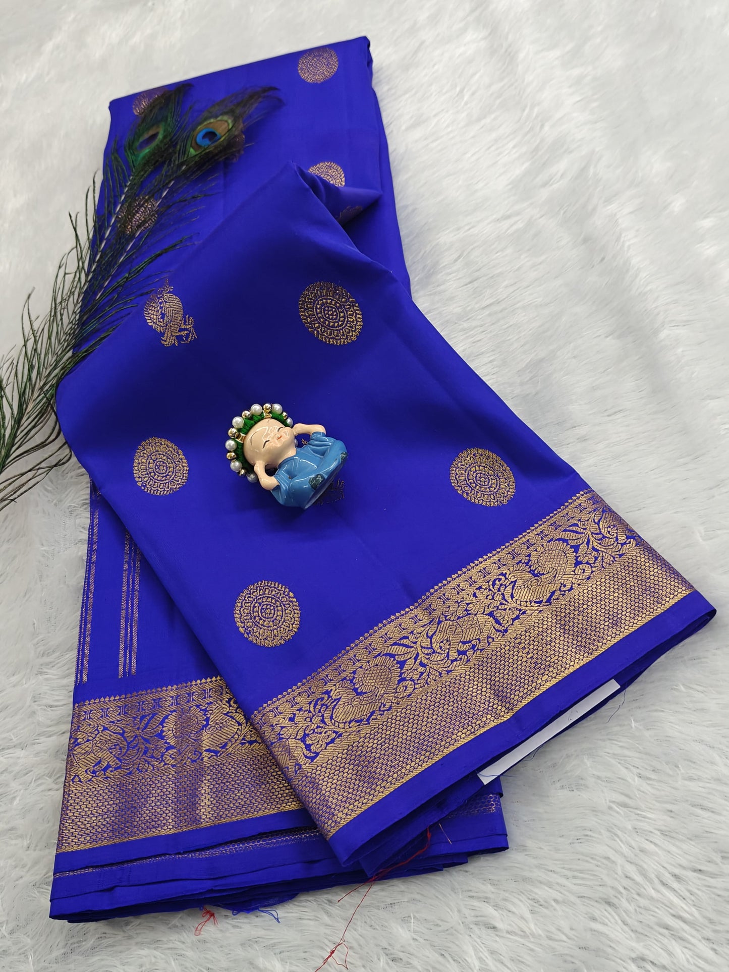 Royal Blue Pure Silk Saree
