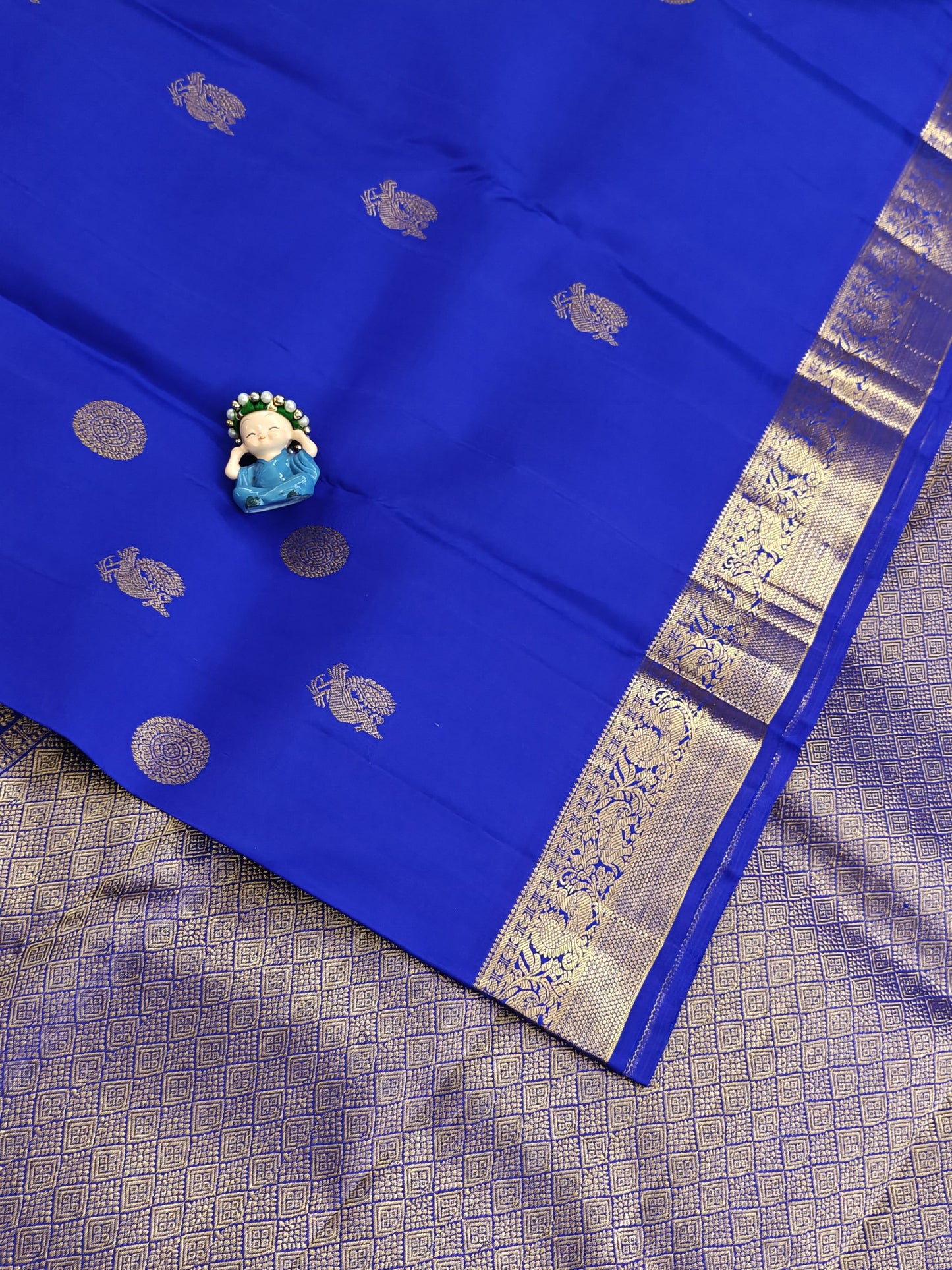 Royal Blue Pure Silk Saree