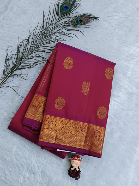 Purple Pure Silk Saree