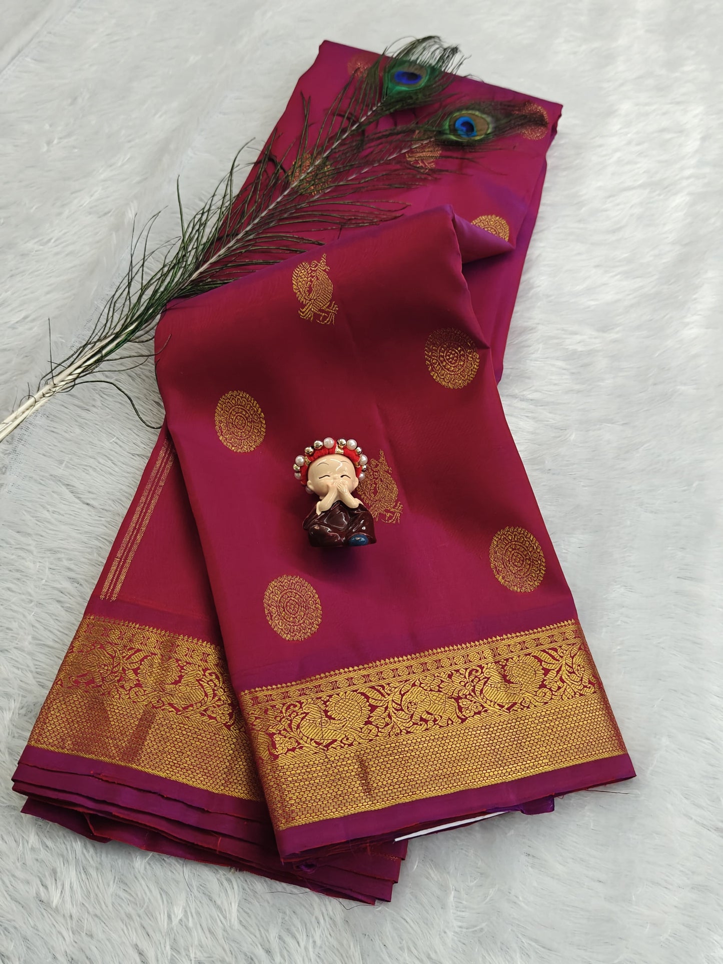 Purple Pure Silk Saree