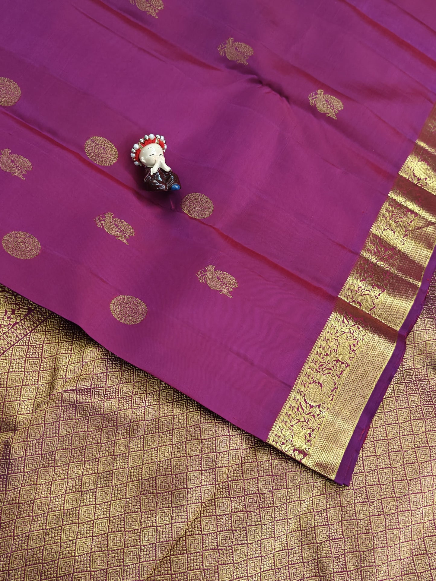 Purple Pure Silk Saree