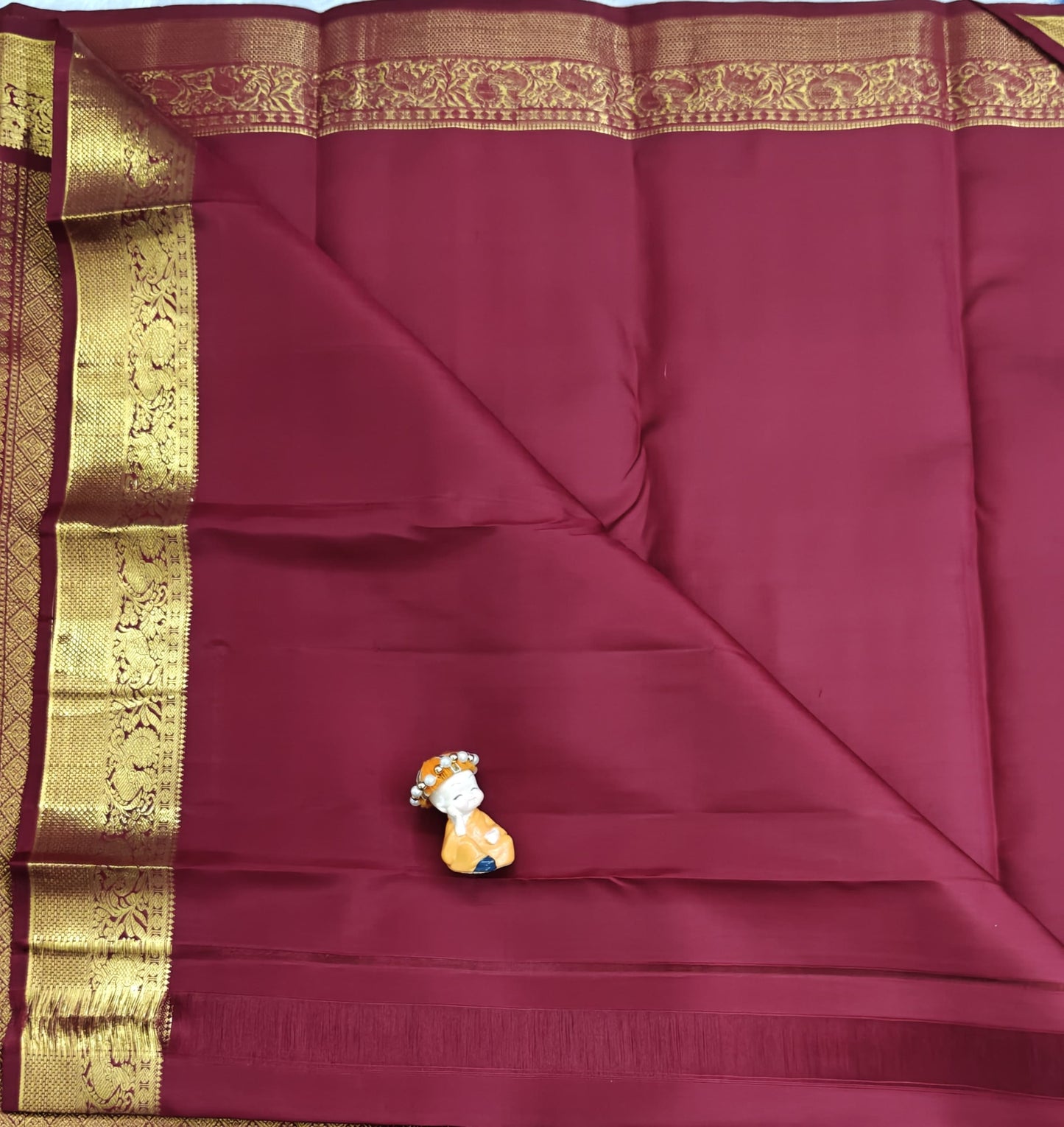 Maroon Pure Silk Saree