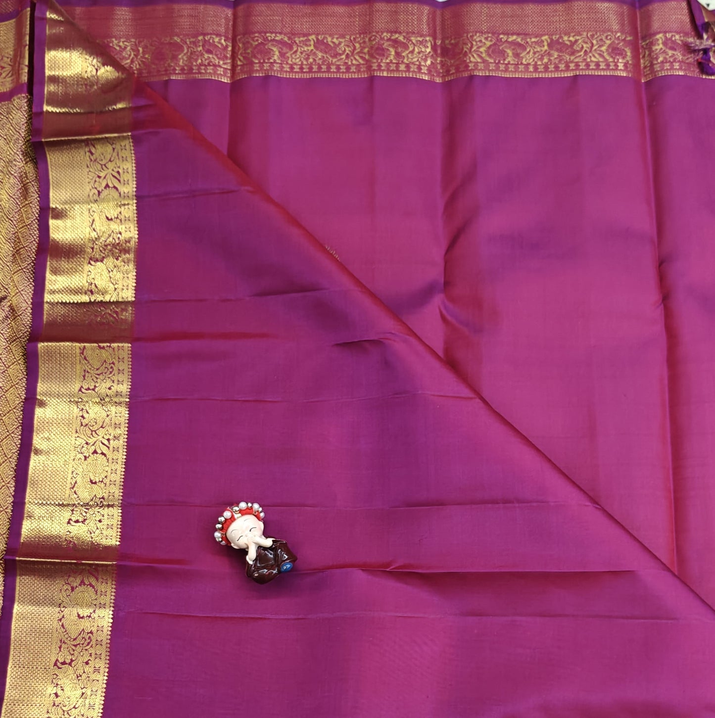 Purple Pure Silk Saree