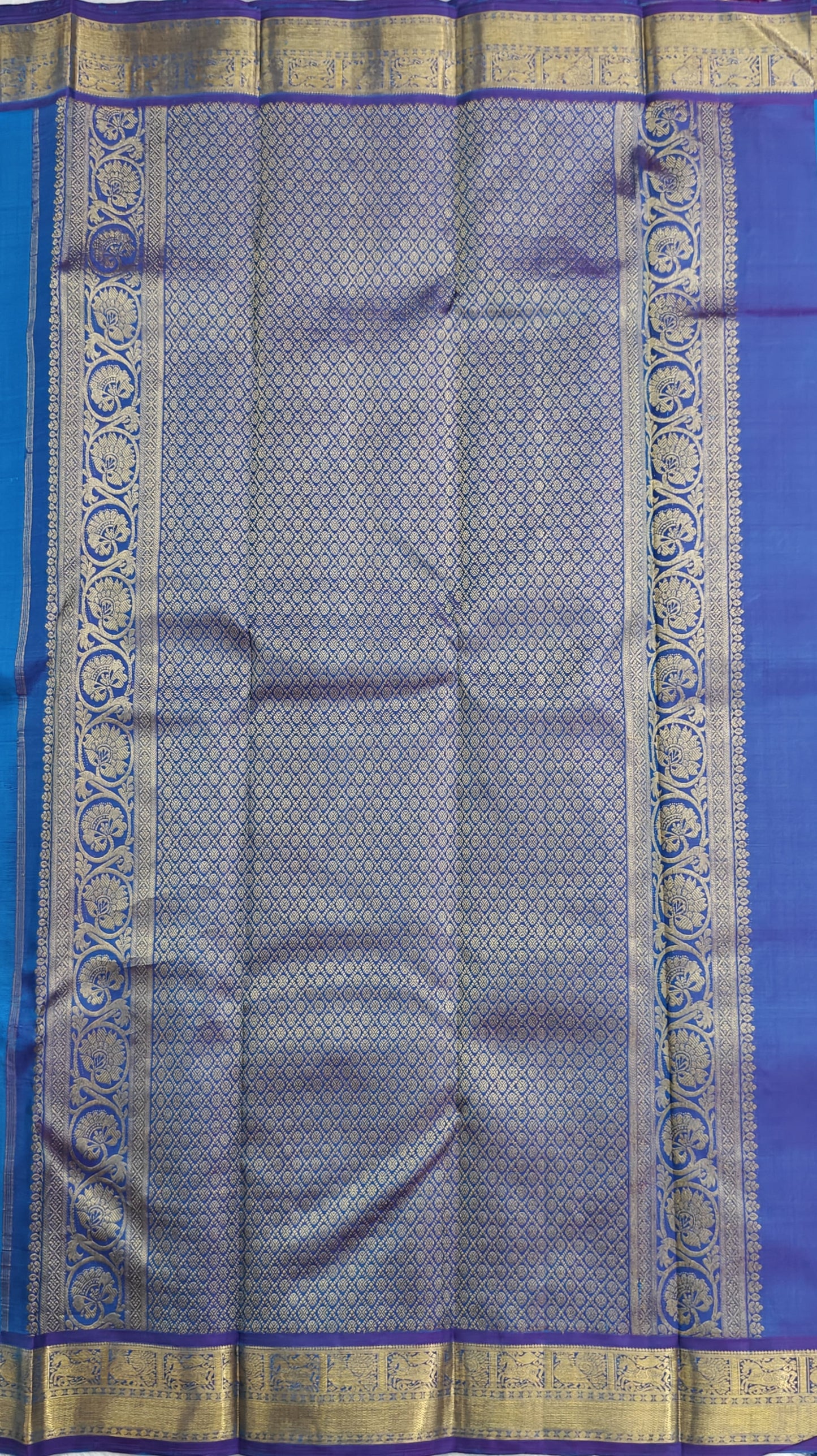 Sky Blue Pure Silk Saree