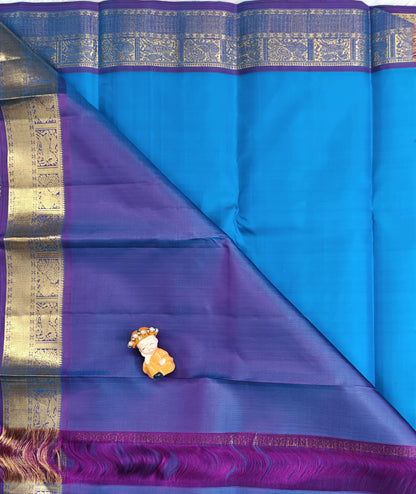 Sky Blue Pure Silk Saree