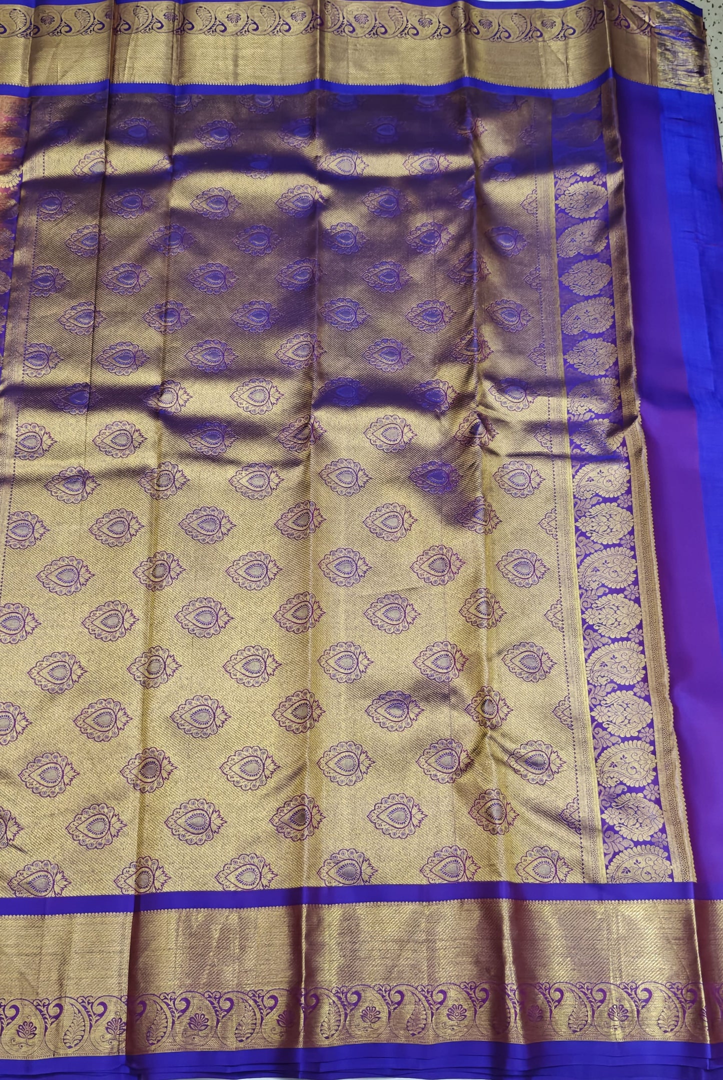 Pink Bridal Silk Saree with Royal Blue Border