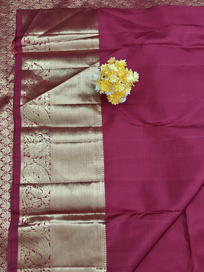 Red Bridal Silk Saree with Gold Zari Border