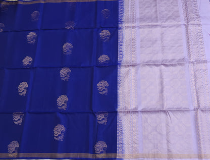 Royal Blue & Lavender Soft Silk Saree