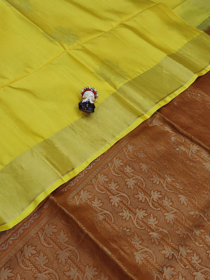 Yellow & Mustard Soft Silk Saree