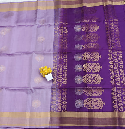 Lavender & Purple Soft Silk Saree